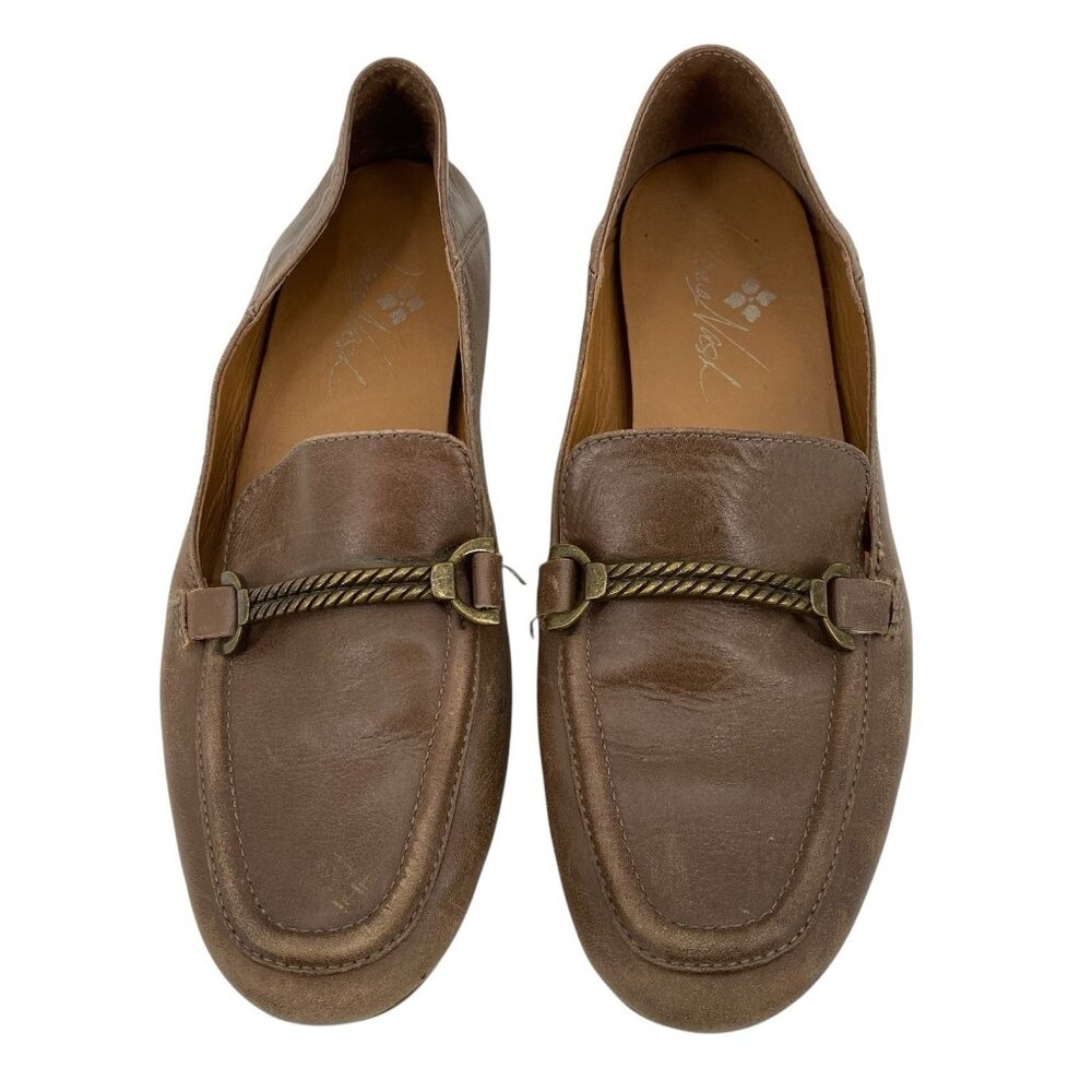 Patricia Nash Size 6 (EUR 36) Brown Genuine Leather Loafers Buckle Western